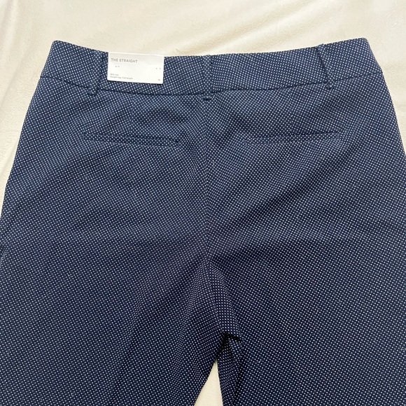 NWT Ann Taylor The Straight Style Pants Blue Poke a Dot size 14 - Picture 3 of 10